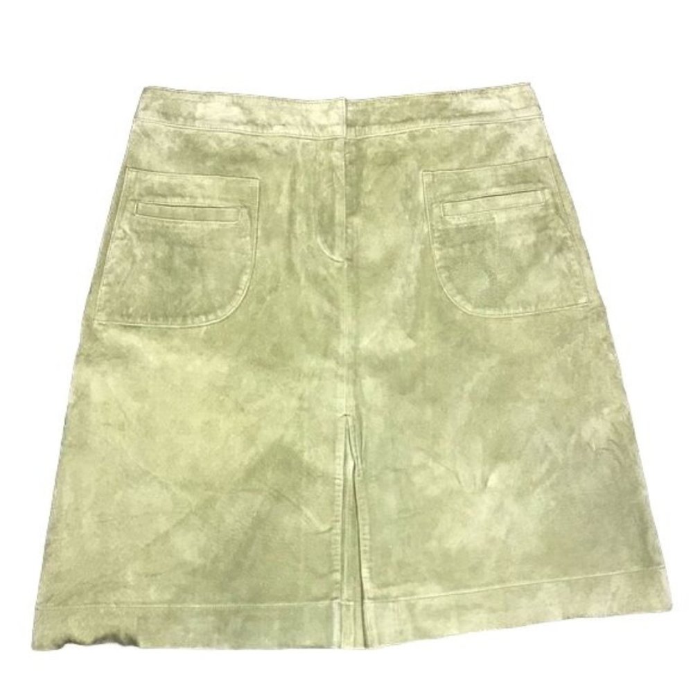 Lilly Pulitzer 6 suede skirt green